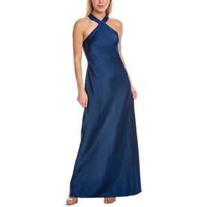 Aidan Mattox Womens  Halter Gown, Blue